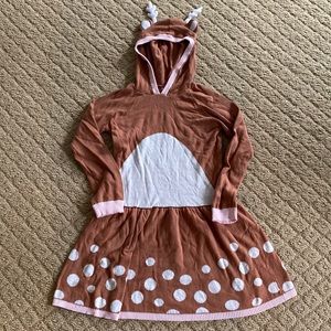 Deer Antlers Hood Sweater Dress Girl’s Large 10/12